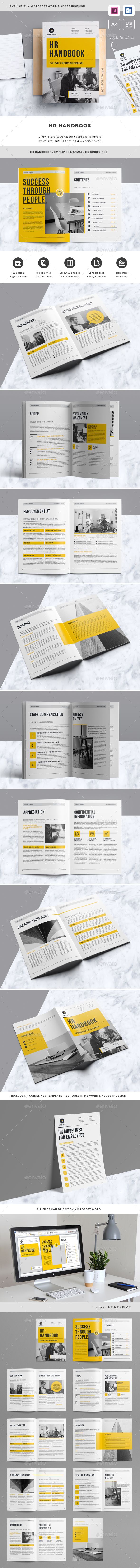 HR Handbook - Informational #Brochures Download here: https://graphicriver.net/item/hr-handbook/19461339?ref=alena994