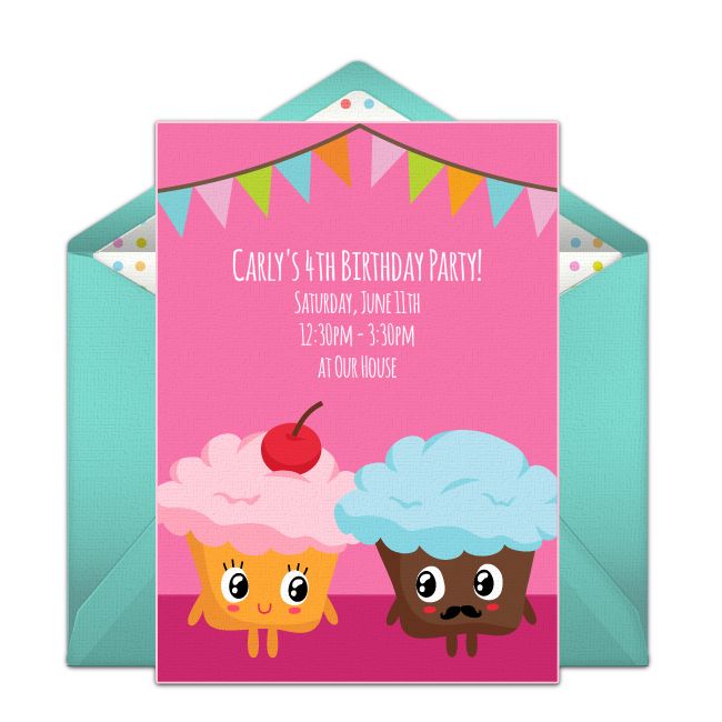free cupcake friends invitations girl birthday ideas birthday party invitation online maker free