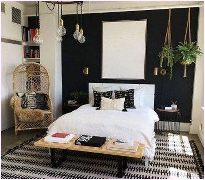 25 Master Bedroom A Non Forgetful Decoration In The Master Bedroom Lancarbisnis Me In 2020 Black Walls Bedroom Accent Wall Bedroom Black Accent Walls