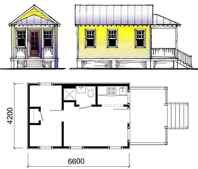 Planos de casas pequeñas - opciones de planificación y diseño Архитектурный диза