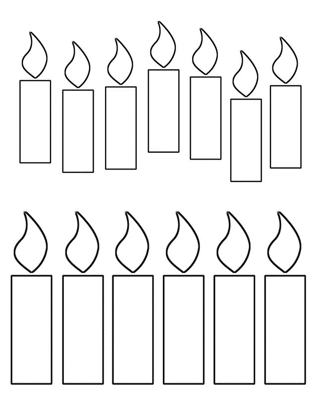 Free Printable Candle Coloring Pages Birthday candle template, Birthday candles