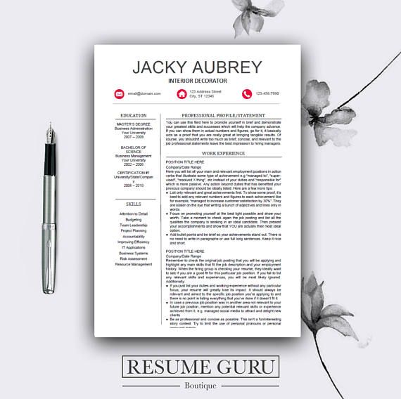 BUY ONE GET ONE FREE! ► Add 2 Resumes to your cart and use code PAY1GET2 at checkout Browse more designs here: www.etsy.com/shop/ResumeGuruBoutique Hello and welcome to my shop! My name is David, digital template designer and I am the owner of the Resume Guru Boutique My goal