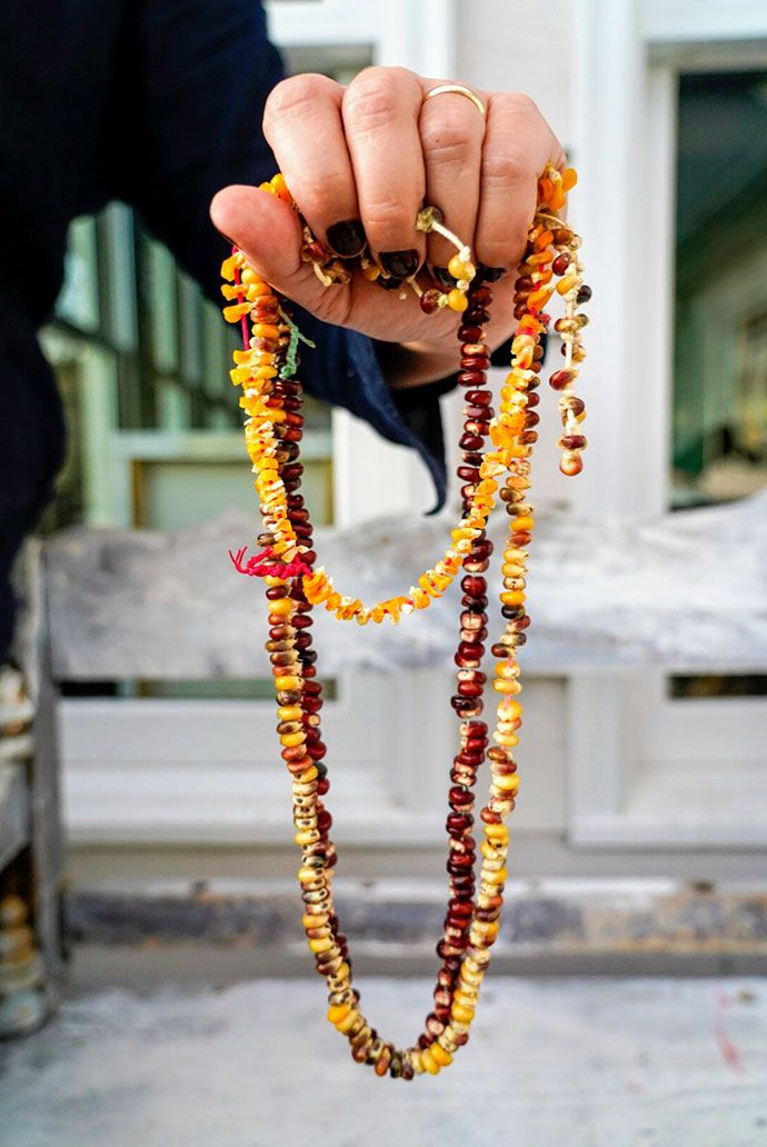 Corn bead necklace clearance