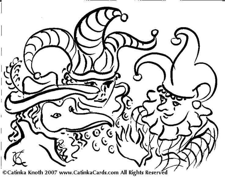 mardi gras coloring pages by catinka knoth