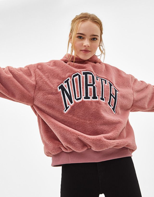 Faux Fur Sweatshirt With Hood Fur Sweatshirt Faux Fur Sweatshirt Sweatshirts