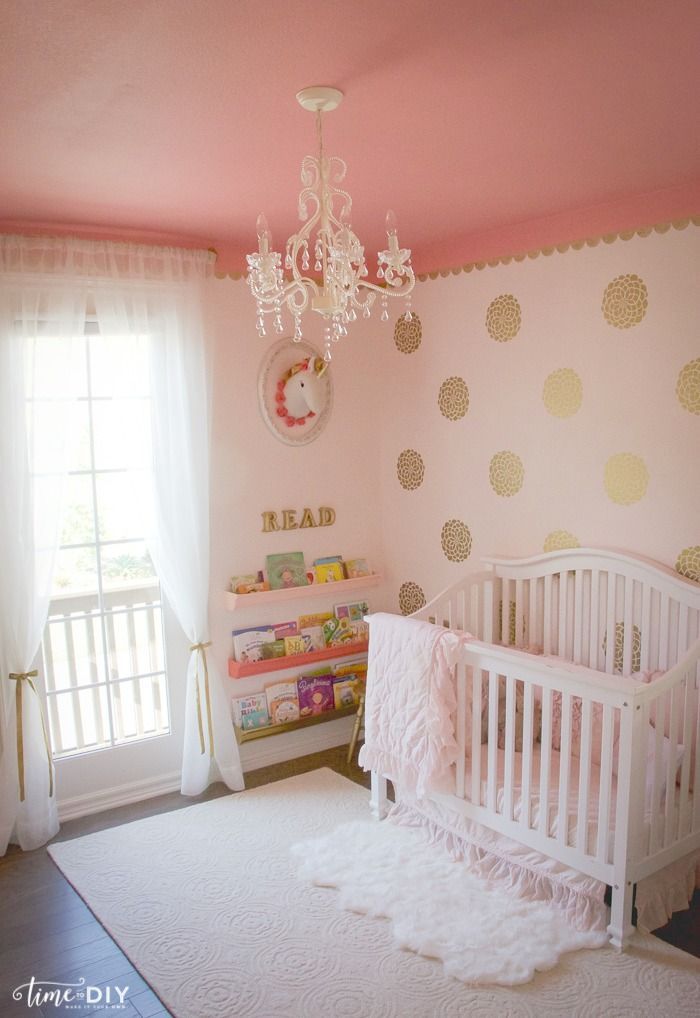 Debby From Time2diyblog Sure Knows How To Create The S Nursery Debby From Time2diyblog Sure Knows How To Create The S Nursery Of Your Dreams Featuring Gold Wall Decals A Soft Pink Color