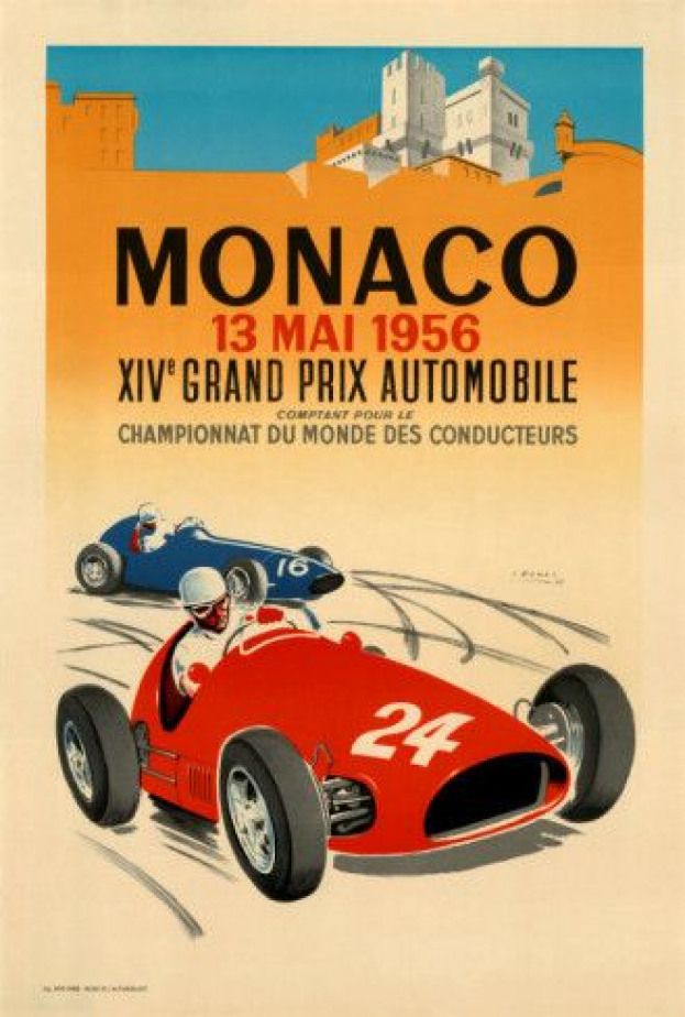 20x30 Monza Grand Prix Vintage Style Formula Race Car Poster
