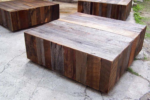 Wood Coffee Table Floating Reclaimed Barn In 2021 Cube Wood Coffee Table Floating, Reclaimed Wood Cube Coffee Table
