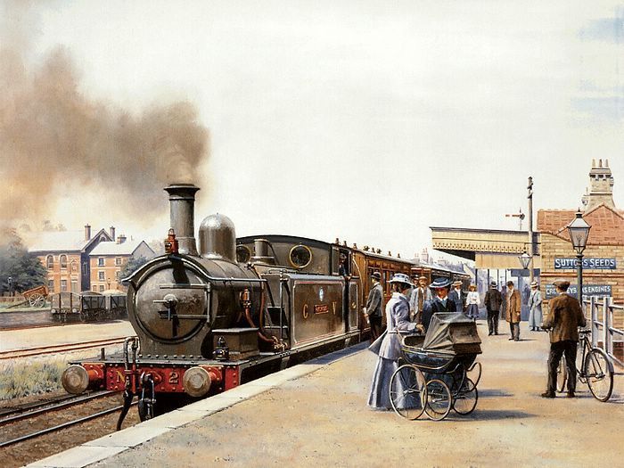 C Carson Train Painting C Carson Train Painting