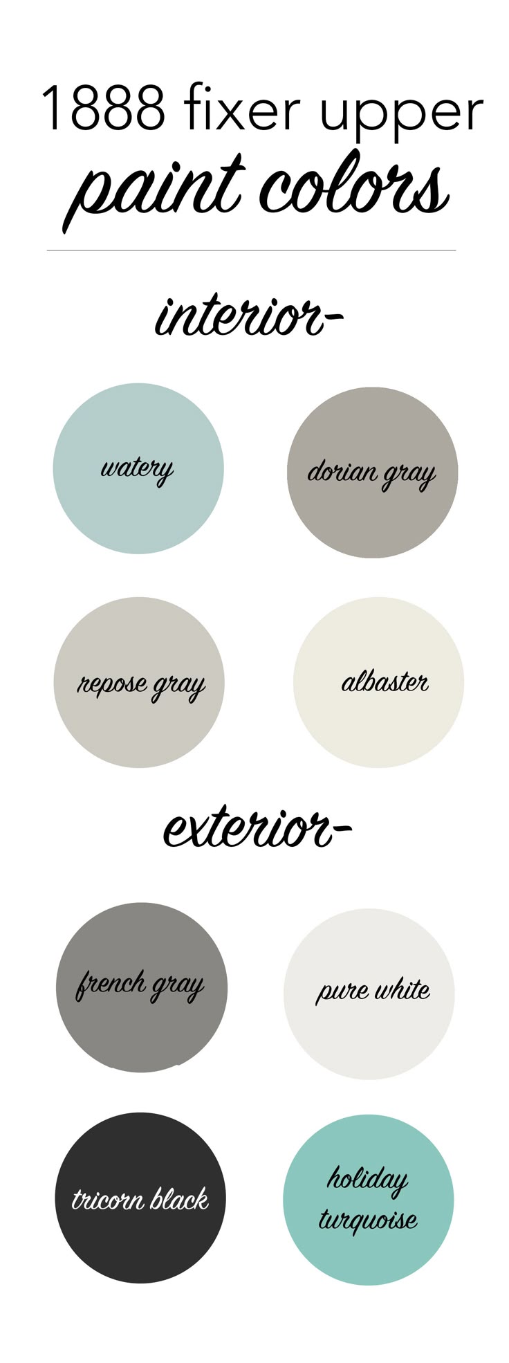 1888 Fixer Upper Interior And Exterior Paint Colors 1888 Fixer Upper Interior And Exterior Paint Colors