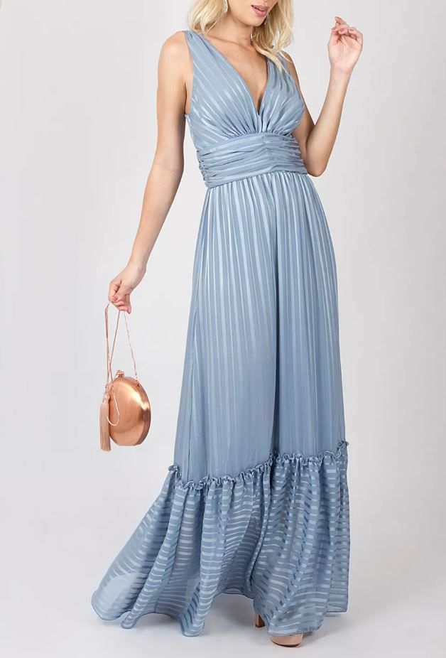 Resultado de imagem para vestido longo com babado na barra looks
