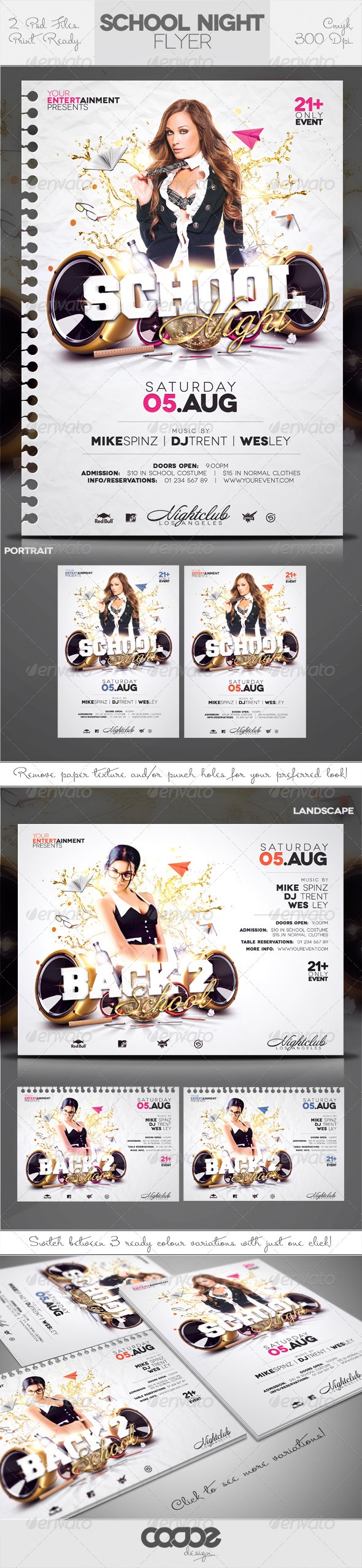 college club flyers