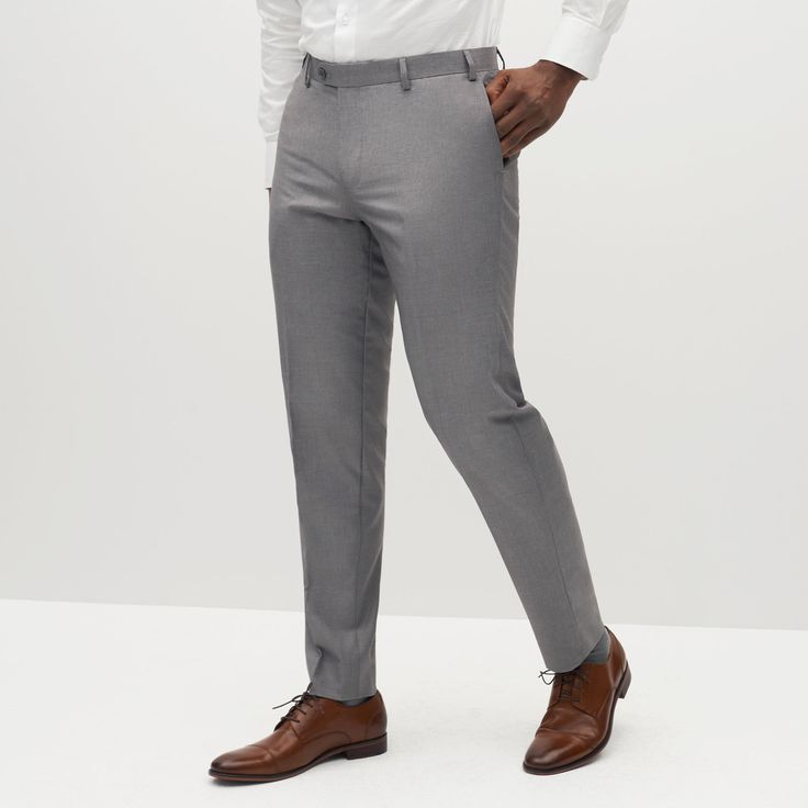 Men s Textured Gray Suit Pants Mens White Dress Shirt Light Grey men-s-textured-gray-suit-pants-mens-white-dress-shirt-light-grey