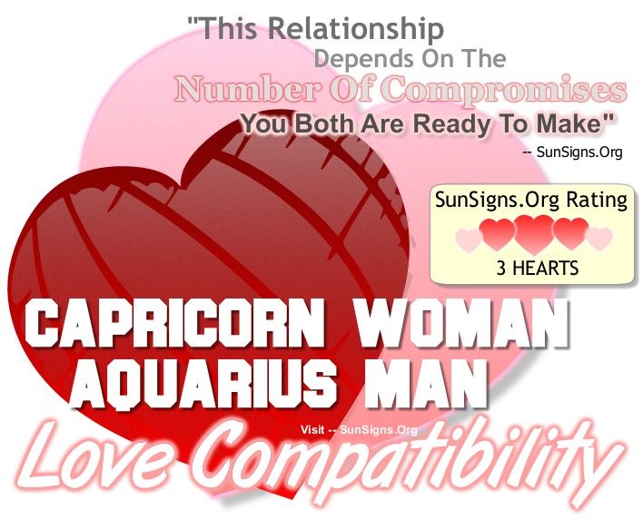 love match between aquarius man and capricorn woman Read free compatibility horoscope for capricorn and aquarius, free compatibility characteristic for a couple where capricorn is a man and aquarius is a woman. love match between aquarius man and capricorn woman Read free compatibility horoscope for capricorn and aquarius, free compatibility characteristic for a couple where capricorn is a man and aquarius is a woman.