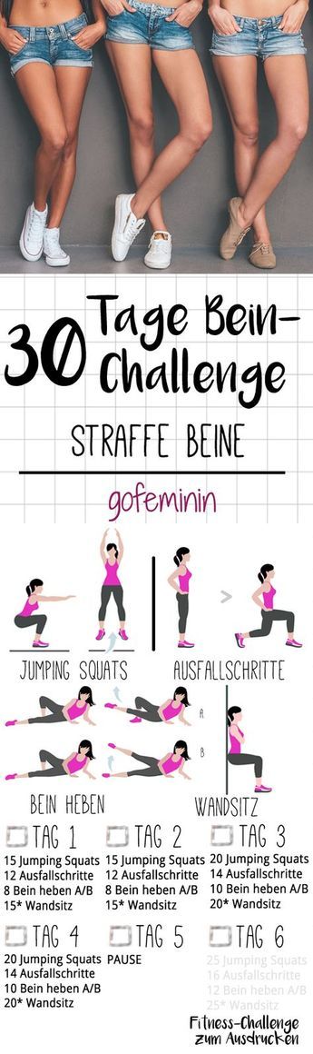Für schöne straffe Beine: Die 30 Tage Bein-Challenge!