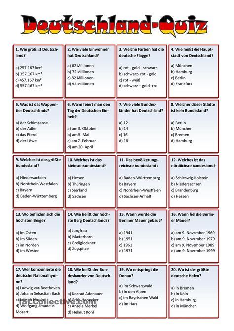 Deutschland kennenlernen quiz