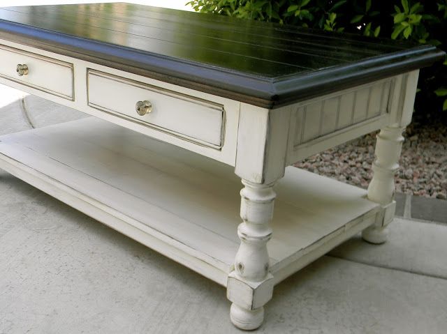 84 Best End Tables Images On Pinterest Furniture Makeover Little Bit Of Paint Refinished Coffee Table