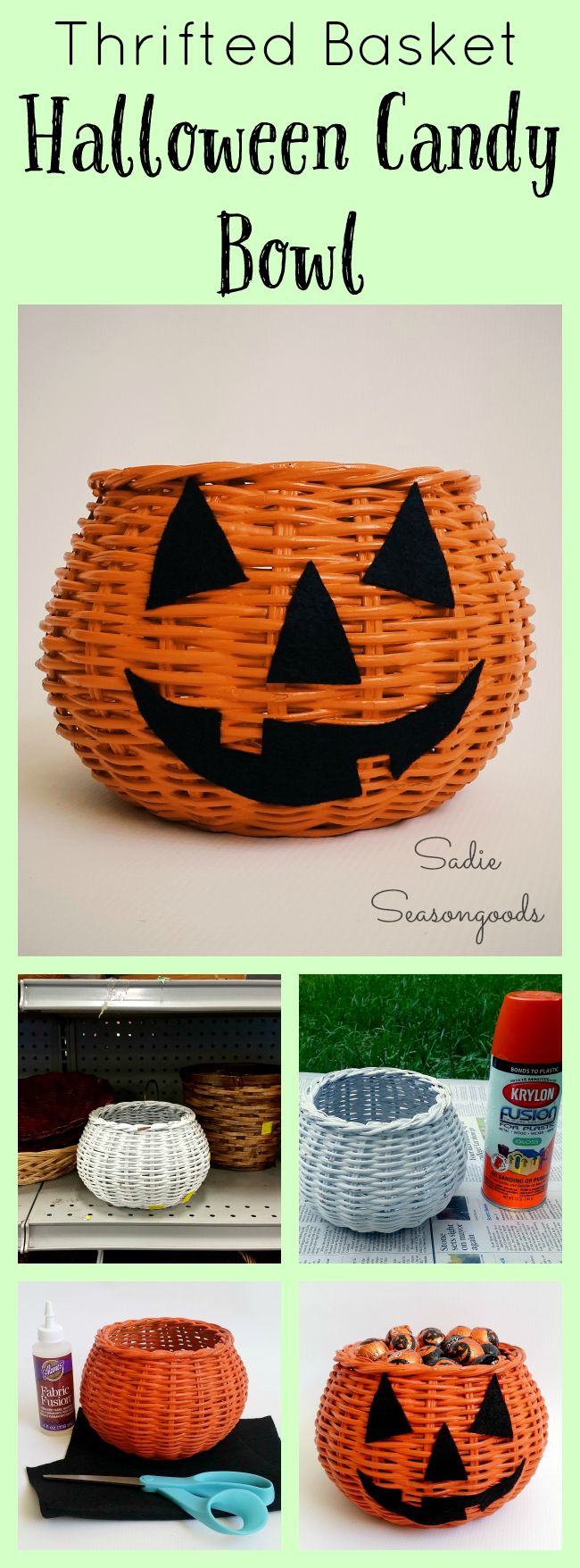 want a super easy really inexpensive halloween craft grab an old round basket - Super Cheap Halloween Decorations want a super easy really inexpensive halloween craft grab an old round basket - Super Cheap Halloween Decorations