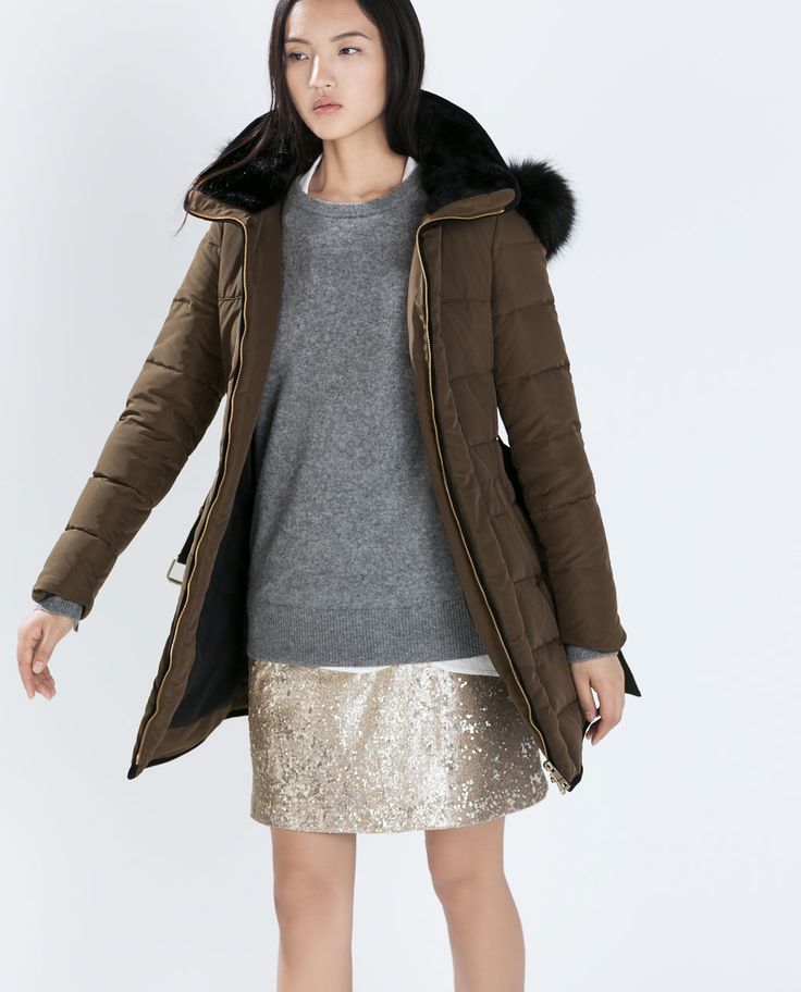 ZARA LONG DOWN ANORAK WITH PIPING PUFFER PARKA COAT JACKET BLAZER Size M ZARA LONG DOWN ANORAK WITH PIPING PUFFER PARKA COAT JACKET BLAZER Size M