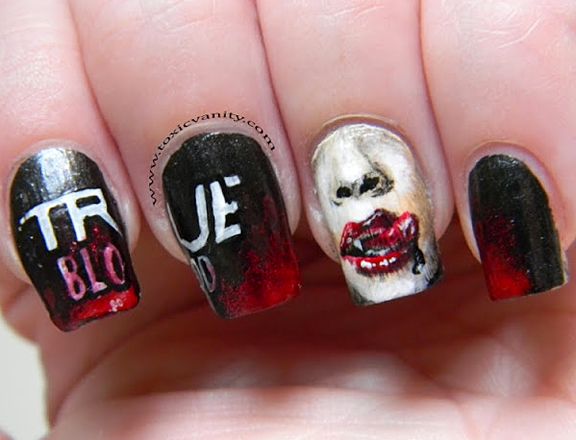 126 Best Nailed Art. Images On Pinterest Nail Art, Nautical Nail Celebrate The Return Of 'True Blood' With This Bloody Good Nail Art - 126 Best Nailed Art. Images On Pinterest Nail Art, Nautical Nail
