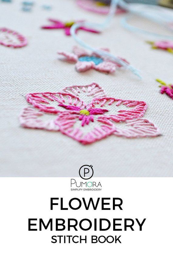 Flower Embroidery Tutorial Stitch Book Botanical Embroidery Etsy