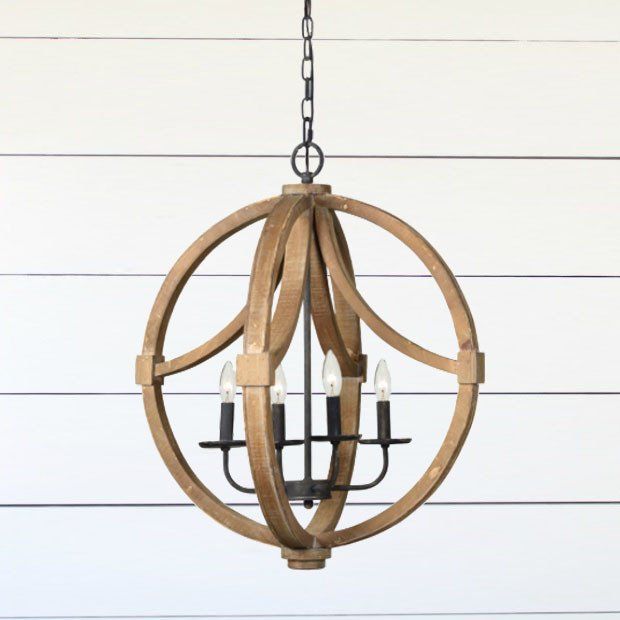 Wood And Metal Sphere Chandelier Rustic Bedroom Decor Romantic Wood And Metal Sphere Chandelier, Iron And Wood Orb Chandelier