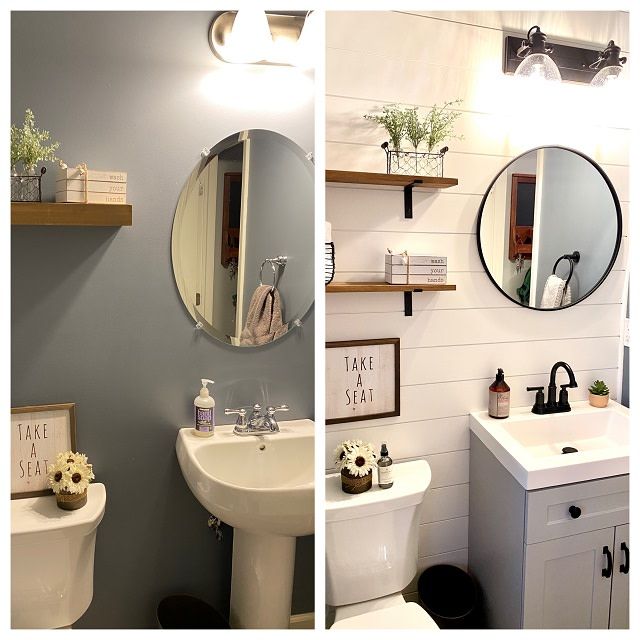 Our Half Bath Remodel - How To Remodel A Small Half Bathroom Vanity Unit Our Half Bath Remodel - How To Remodel A Small Half Bathroom Vanity Unit