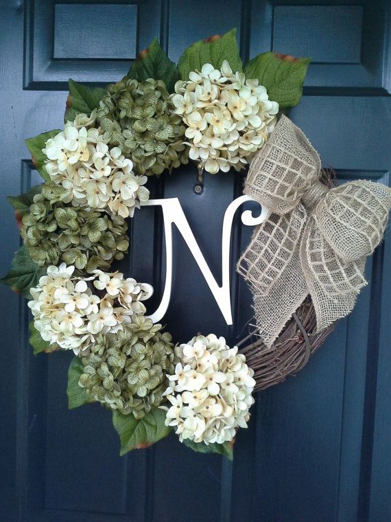 Front Door Wreath Hydrangea Burlap Grapevine Front Door Wreath Hydrangea Burlap Grapevine French Country Bow Home Sweet Pinterest Wreaths And