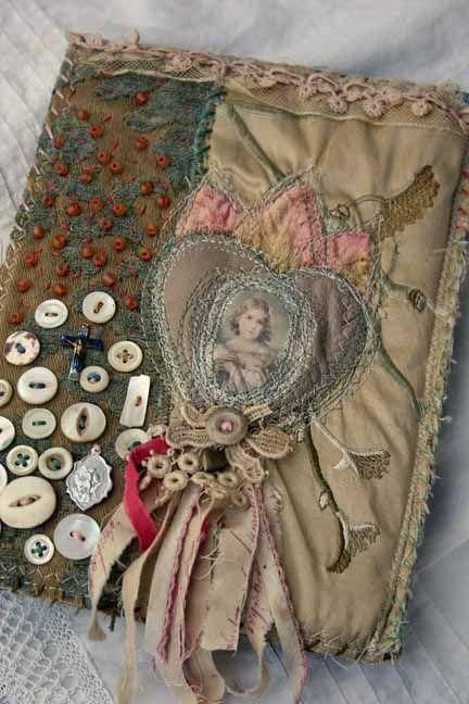 Crafty inspiration: fabric collage journals | Fabric journals, Handmade