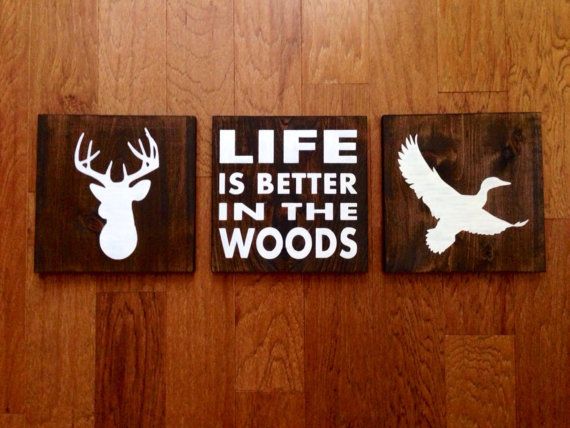 Best 25 Hunting Decorations Ideas Only On Pinterest Duck Wood Sign Stained Hand Painted Choose Colors Decor Cabin Hunting Woodland Nursery Wildlife