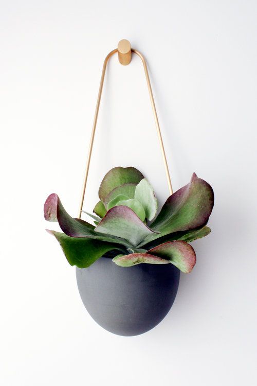 Large Flat Back Ceramic Br Planter Angle Hanger Suspended Large Flat Back Ceramic Br Planter Angle Hanger Suspended Round