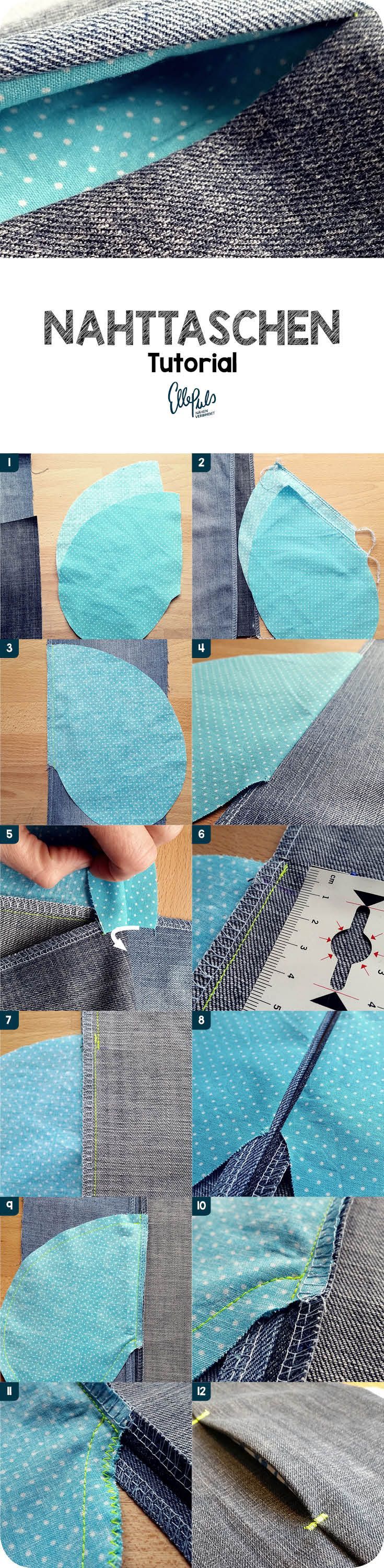 Tutorial: Nahttasche nähen - seitliche Eingrifftaschen