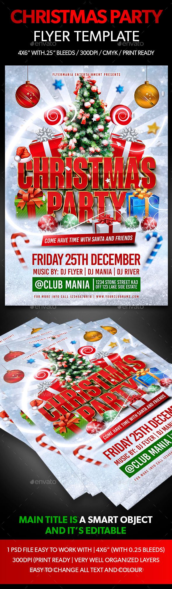 work christmas party flyer