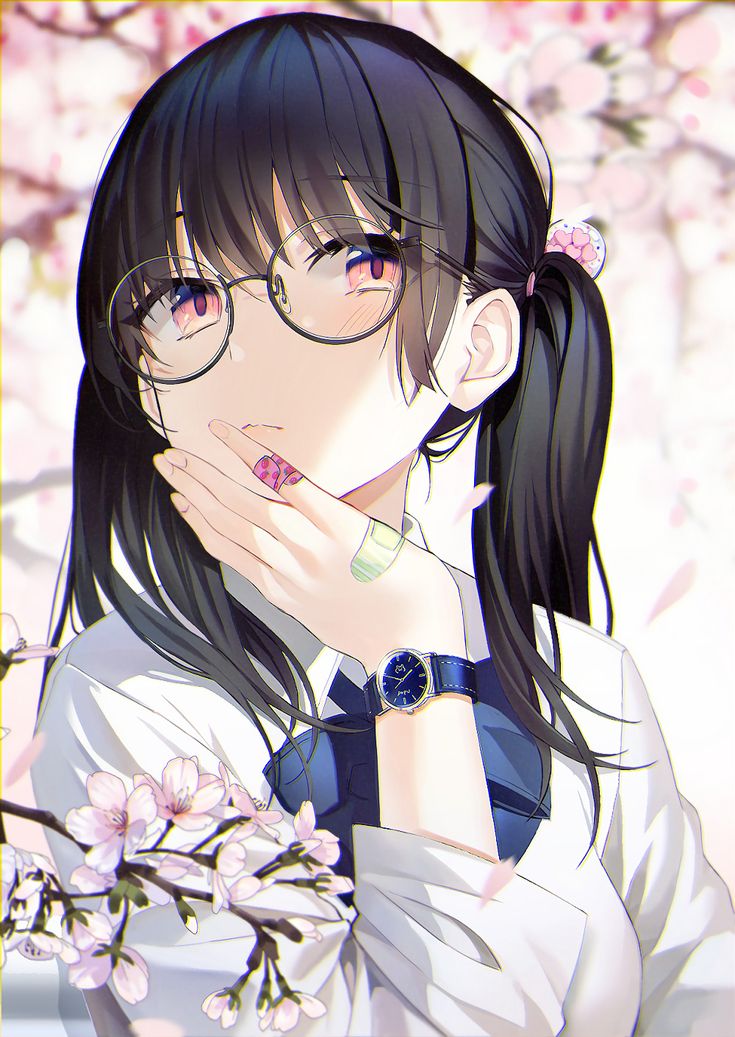 Anime female with glasses