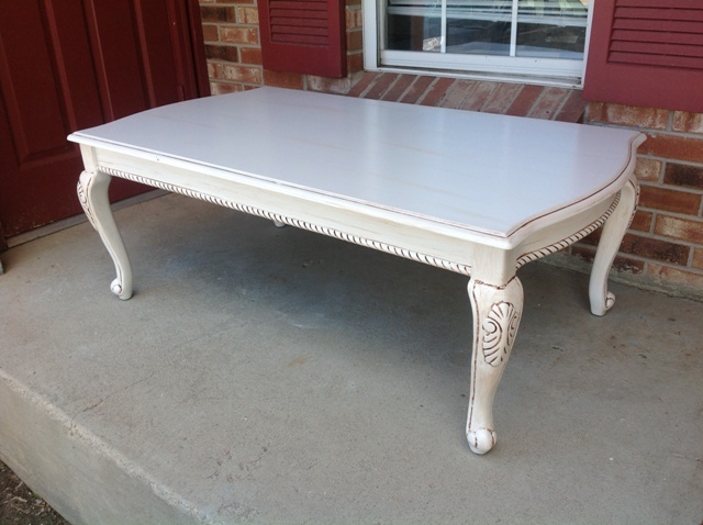 vintage coffee table with victorian legs hand painted in white vintage coffee table with victorian legs hand painted in white