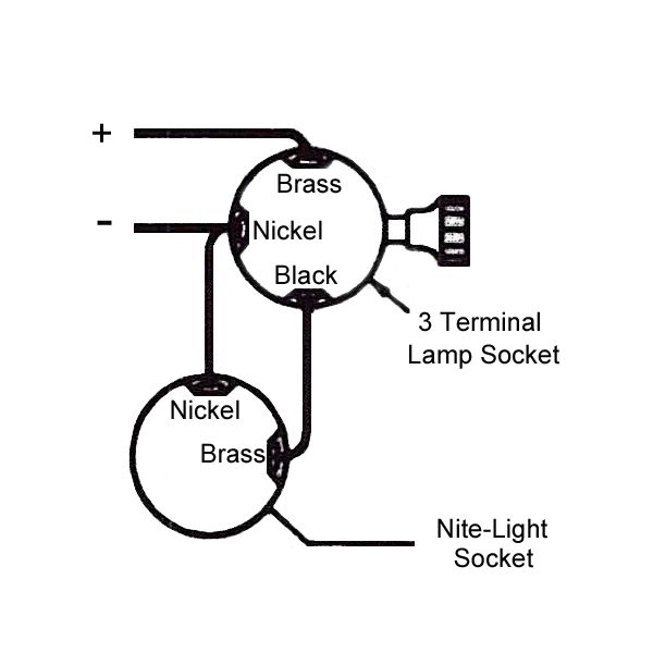 3 terminal lamp socket