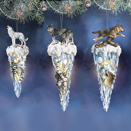 the bradford exchange majestic wolves of winter ornament bradford exchange wolf christmas ornaments