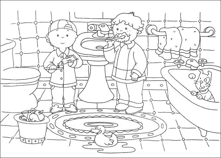 caillou printable coloring pages free