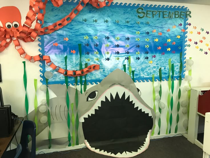 Under the sea classroom theme calendar Aula temática de océano