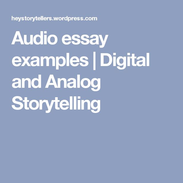 Storytelling essay