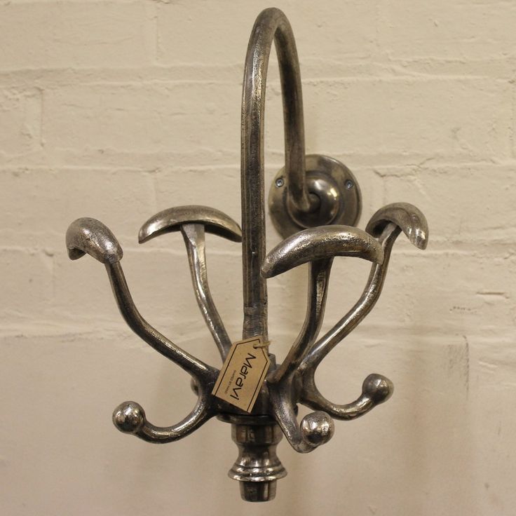 Pahuj Wall Mounted Revolving Coat Rack 4 Hooks Vintage Pahuj Wall Mounted Revolving Coat Rack, Retro Wall Mounted Coat Hooks