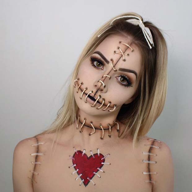 23 gruseliges Halloween-Makeup Ideen für 2018 - Frisurenx.site