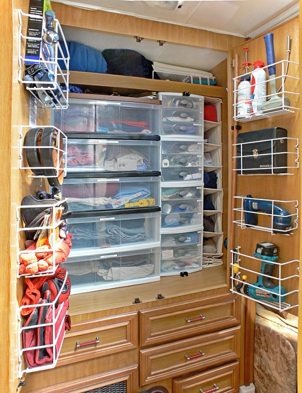 151 Best Rv Camper E Saving Ideas Images On Pinterest Organized Rv Wardrobe