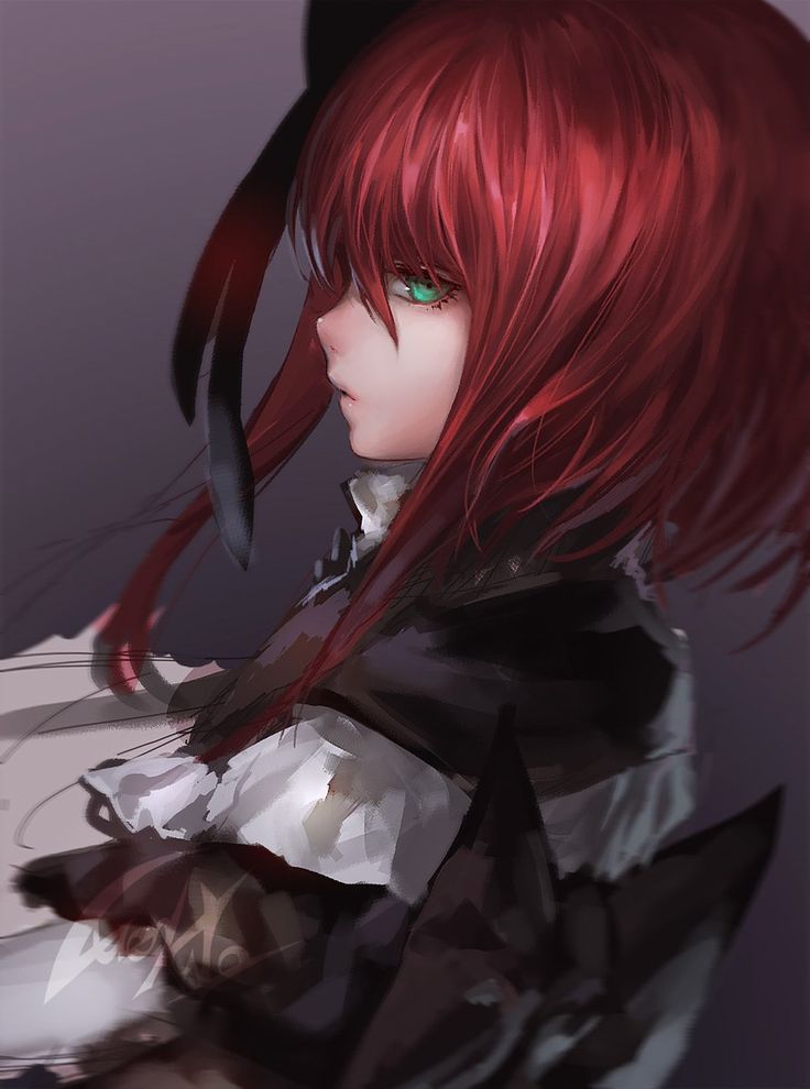 Anime girls with short red hair