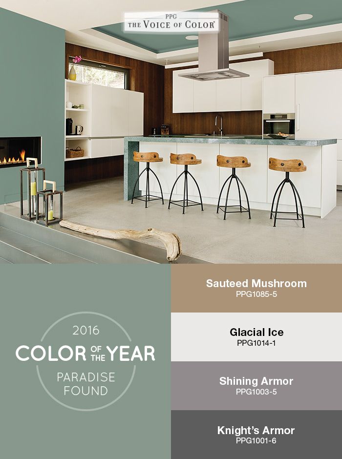 The Ppg Voice Of Color 2016 Paint Year Paradise Found The Ppg Voice Of Color 2016 Paint Year Paradise Found Is Featured In This Kitchen As A