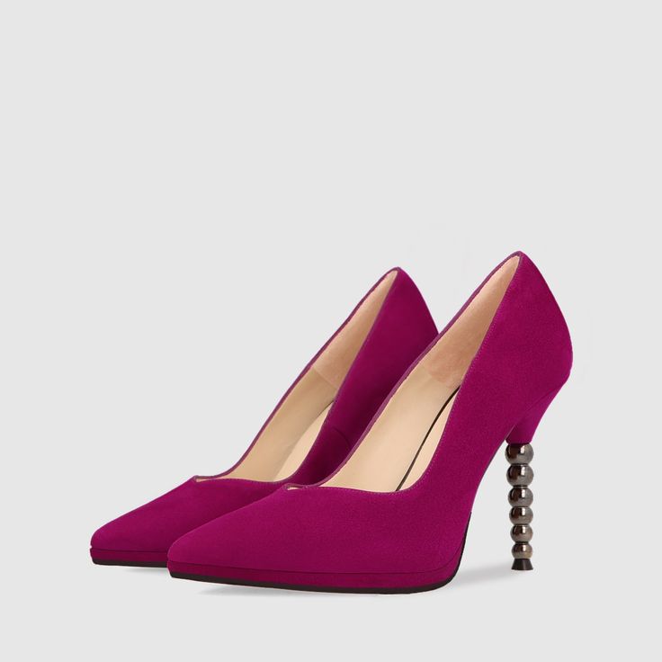 Zapatos de sal n de mujer en ante de color morado LODI Zapatos