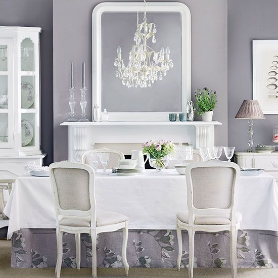 Lavender And White Dining Room Dining Lavender White