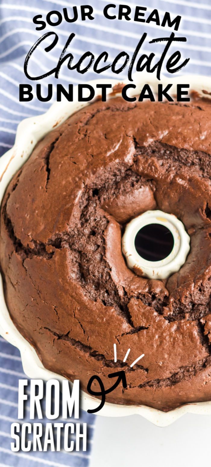 Sour Cream Chocolate Bundt Cake In 2020 Sour Cream Cake Sour Cream Chocolate Cake Sour Cream Pound Cake