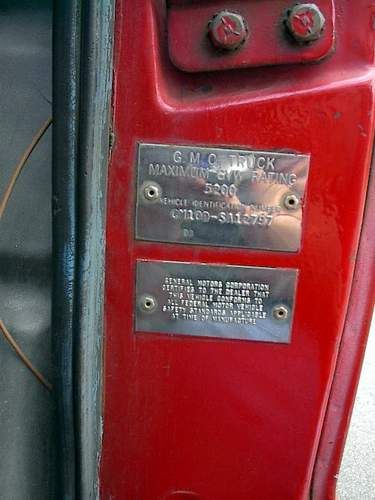 VIN plate differences - The 1947 - Present Chevrolet & GMC ... VIN plate differences - The 1947 - Present Chevrolet & GMC ...