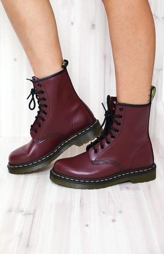 doc marten shoes dr martens 1460 cherry smooth new doc marten shoes dr martens 1460 cherry smooth new